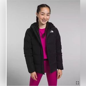 Kids north face M fleece lined parka